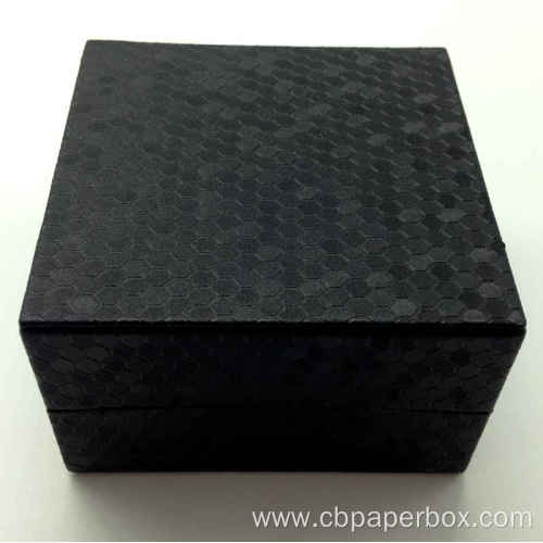 Black Faux Leather Packing Cufflink Box For Gift